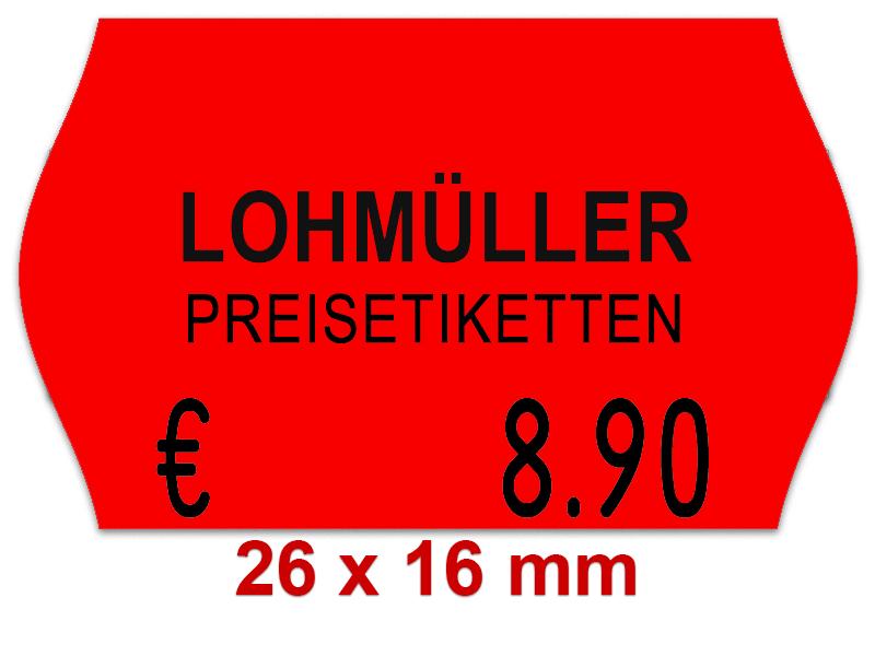Etiketten 26×16 mm farbig Randwölbung mit Firmenschriftzug Logo oder Wunschtext Etiketten 26×16 mm farbig Randwölbung mit Firmenschriftzug Logo oder Wunschtext