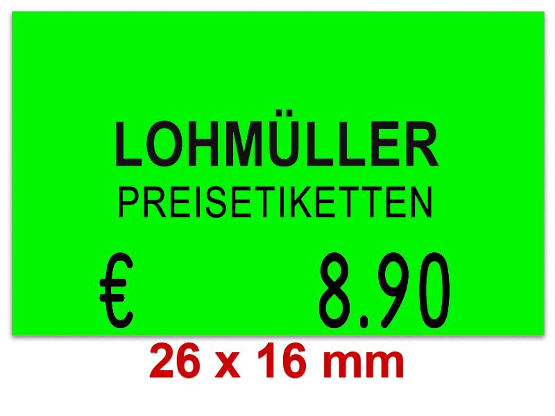 Etiketten 26x16 mm-grün-Rechteck