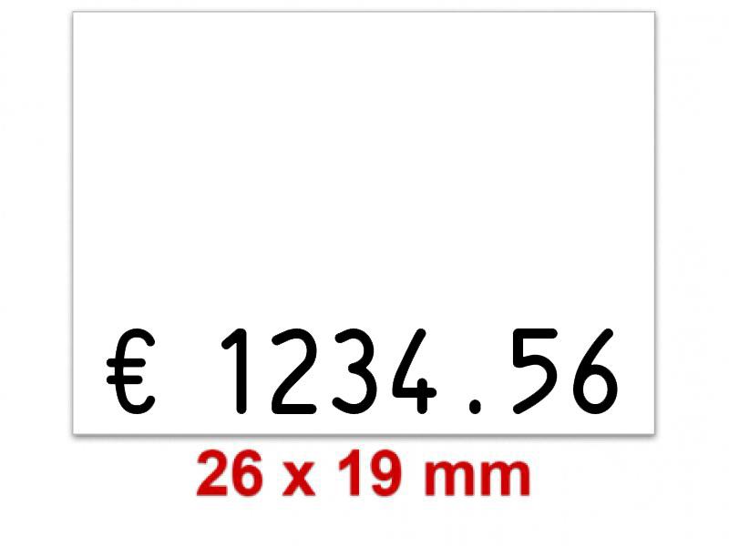 Preisetiketten 26x19 Weiß