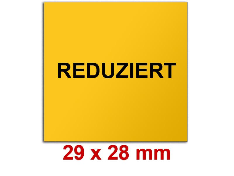 Preisetiketten mit Standardaufdruck 29x28 mm leuchtorange Rechteck