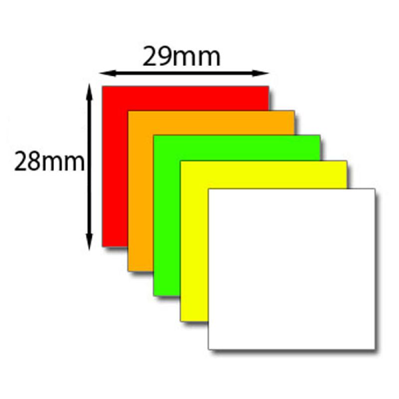 29x28 mm Etikettenspiegel farbig