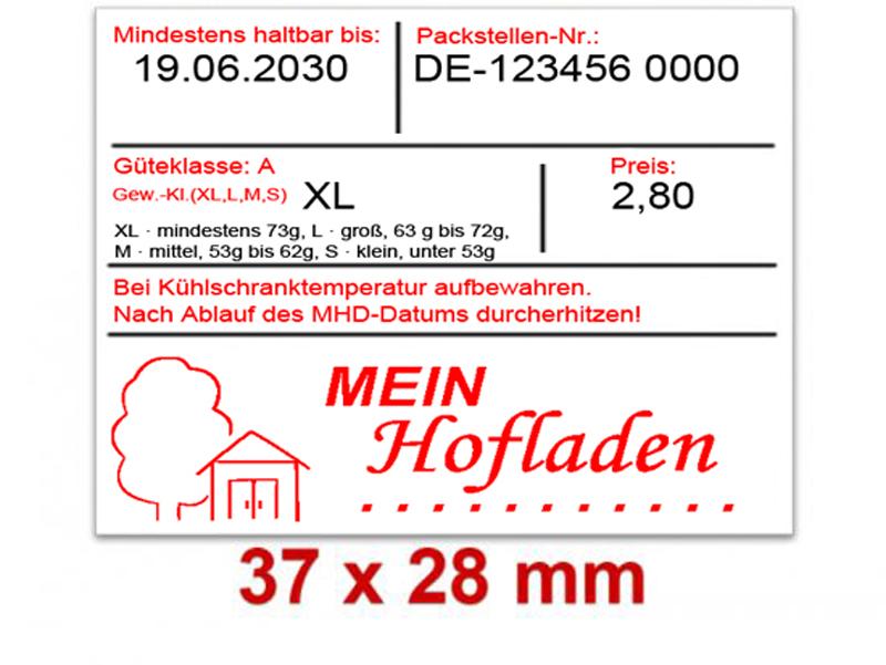 Eierschachtel-Kennzeichnung / Auszeichner W177