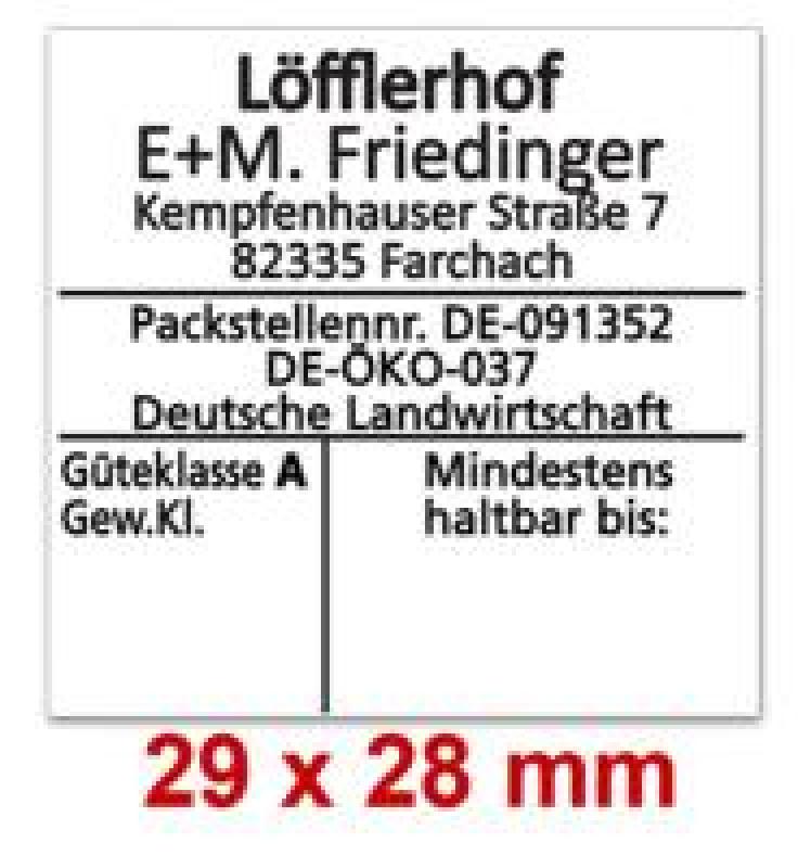Preisetiketten 29x28 mm Eierkennzeichnung auf Eierschachteln Preisetiketten 29x28 mm Eierkennzeichnung auf Eierschachteln