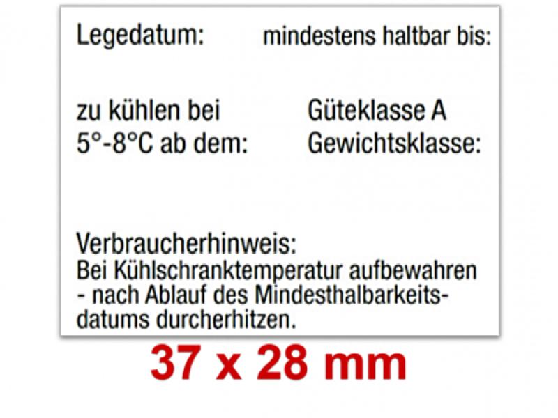 Preisetiketten 37x28mm Rechteck, Bedruckt mit Ihrem Firmennamen, Logo oder Wunschtext