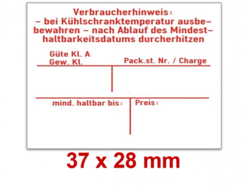 Preisetiketten 37x28 mm Eierkennzeichnung auf Eierschachteln