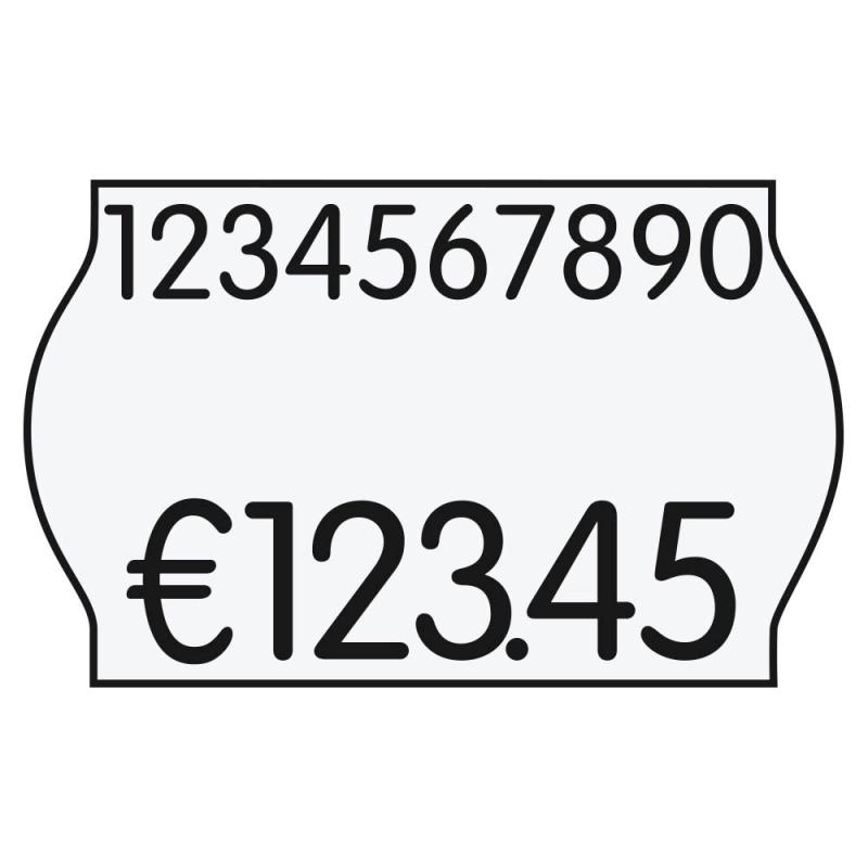 Preisetiketten 25 x 16 mm Weiß Randwölbung Preisetiketten 25 x 16 mm Weiß Randwölbung