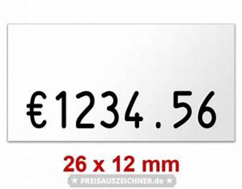 Preisetiketten 26x12 mm, Rechteck