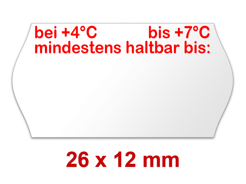 26×12 mm Randwölbung Etiketten mit einem MHD - Mindesthaltbarkeit Aufdruck 26×12 mm Randwölbung Etiketten mit einem MHD - Mindesthaltbarkeit Aufdruck