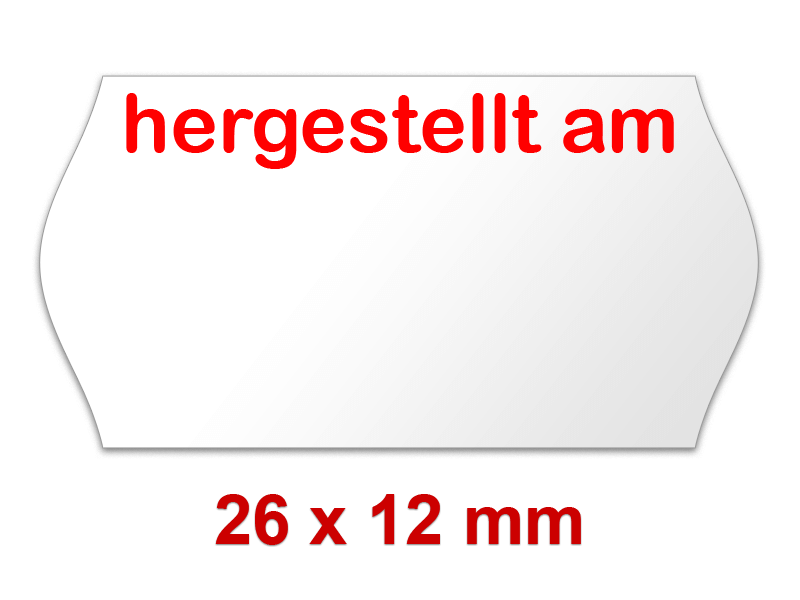 26×12 mm Randwölbung Etiketten mit einem MHD - Mindesthaltbarkeit Aufdruck 26×12 mm Randwölbung Etiketten mit einem MHD - Mindesthaltbarkeit Aufdruck