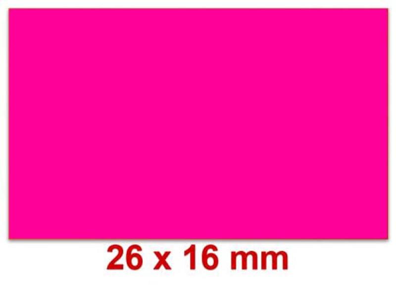 Preisetiketten 26 × 16 mm, Standardfarben, Leuchtfarben, – Rechteck
