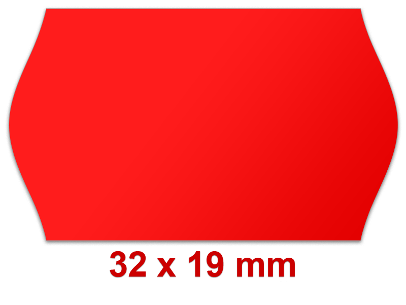 Preisetiketten 32x19 mm farbig Randwölbung