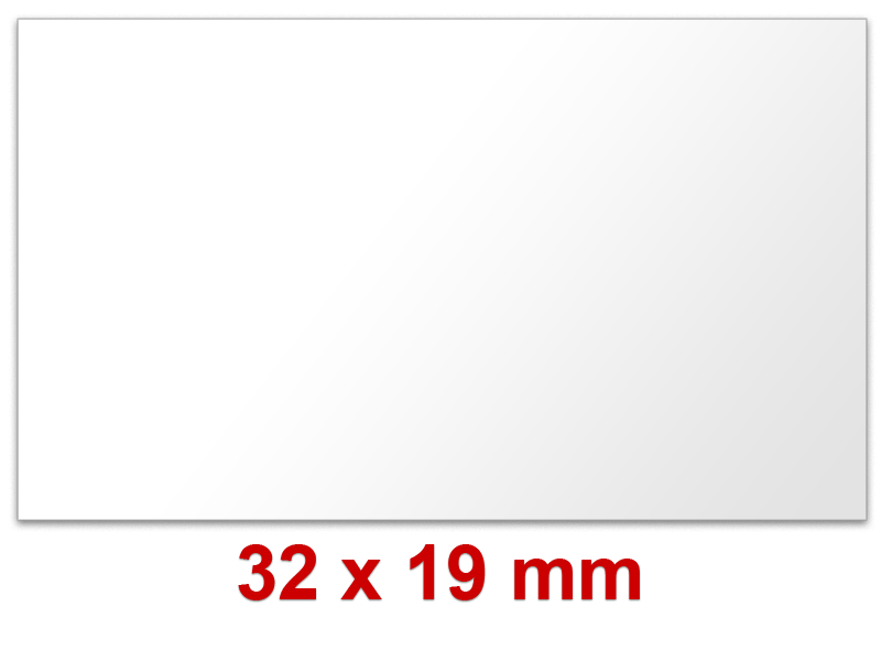 Preisetiketten 32x19 mm weiß Rechteck Preisetiketten 32x19 mm weiß Rechteck