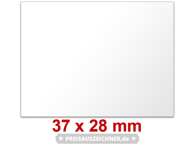 Preisetiketten 37x28 mm weiß Rechteck