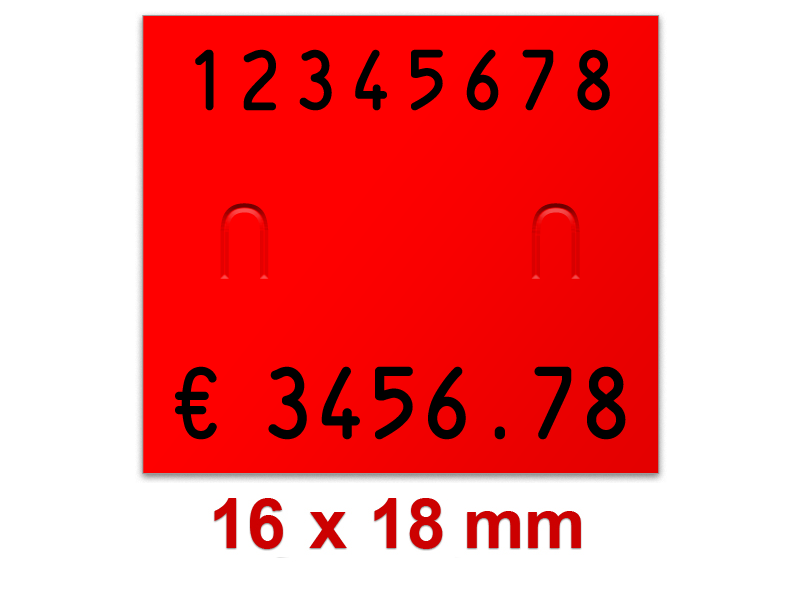 Etiketten 16×18 mm leuchtend rot Aktionsetikett mit Standardvordruck | Sonderpreis Etiketten 16×18 mm leuchtend rot Aktionsetikett mit Standardvordruck | Sonderpreis