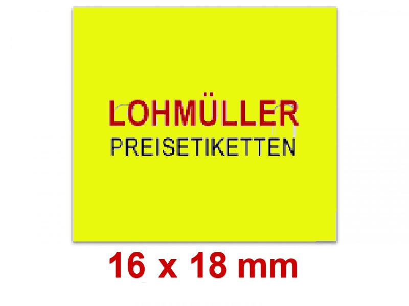 Preisetiketten 16x18 mm farbig mit Firmenschriftzug Preisetiketten 16x18 mm farbig mit Firmenschriftzug
