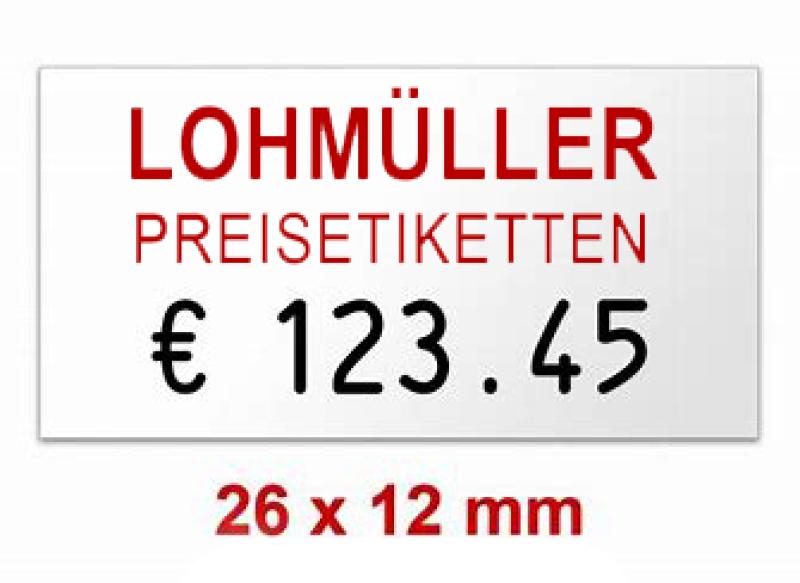 reisetiketten - 26x12 mm-Rechteck