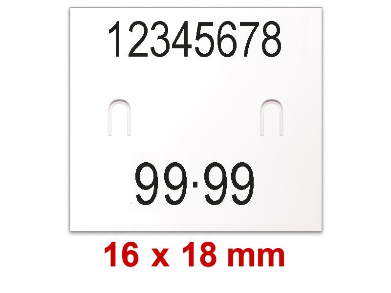 Preisetiketten 16x18 mm, Rechteck Preisetiketten 16x18 mm, Rechteck