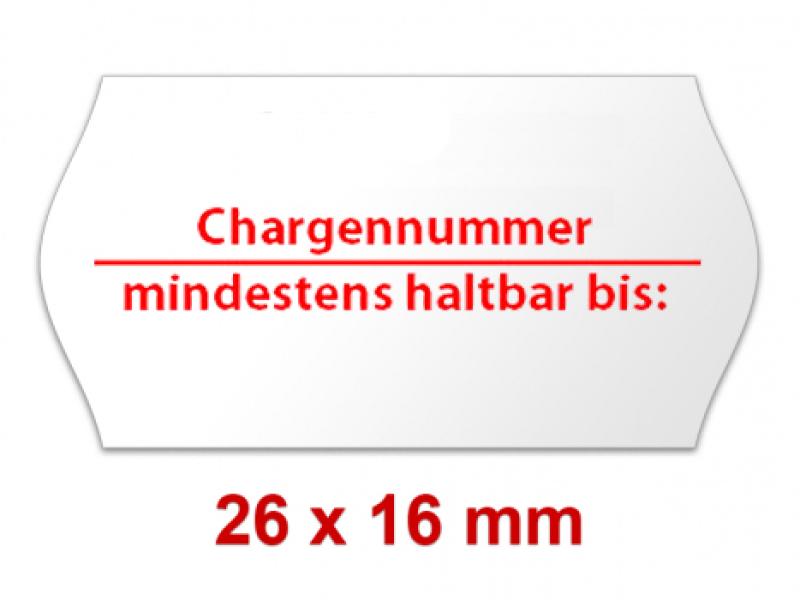 Etiketten 26×16 mm Weiß Randwölbung mit Firmenschriftzug Logo oder Wunschtext