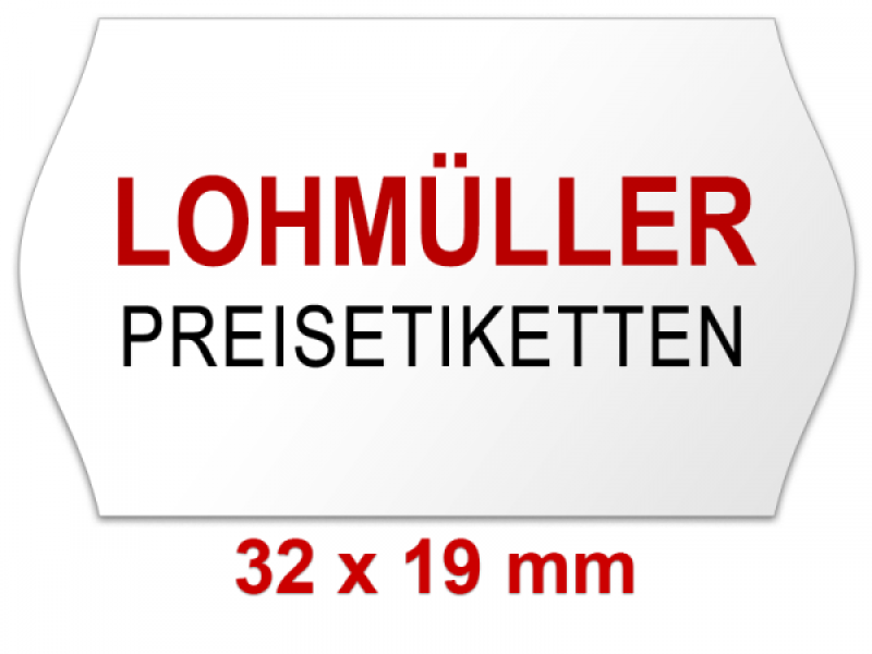 Preisetiketten 32x19 mm mit Ihrem Logo