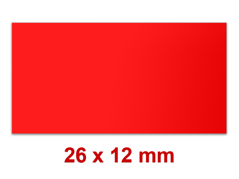 Preisetiketten 26x12 mm farbig Rechteck