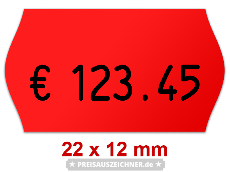 Preisetiketten 22x12 mm Randwölbung,