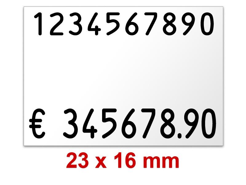 Etiketten 23x16 mm weiß Rechteck