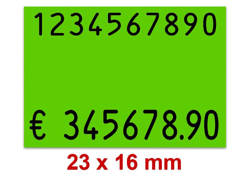 Preisetiketten 23x16 mm Leuchtfarbe mit Firmenschriftzug Rechteck Preisetiketten 23x16 mm Leuchtfarbe mit Firmenschriftzug Rechteck