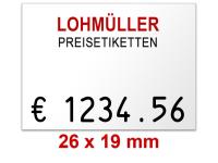 Preisetiketten 26x19 Firmenschriftzug