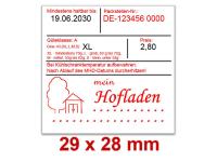 Preisetiketten 29 × 28-mm, für Eierschachteln im Verkaufspack