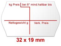 Preisetiketten 32x19 mm Eierkennzeichnung auf Eierschachteln