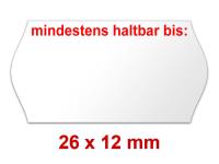 26 × 12 mm Etiketten, mit einem Mindesthaltbarkeit – MHD – Aufdruck