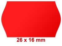 Preisetiketten 26 × 16 mm, Standardfarben – Leuchtfarben – Randwölbung