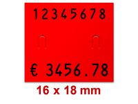 Preisetiketten 16x18 mm Leuchtfarben Rechteck