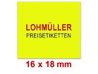 Preisetiketten 16x18 mm farbig mit Firmenschriftzug