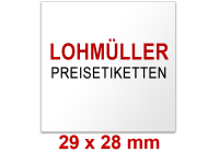 Outdoor Preisetiketten 29x28 mm mit Logo