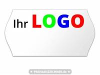 Outdoor-Preisetiketten 32 × 19 mm Randwölbung, mit Firmenschriftzug oder Logo