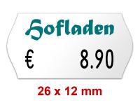 Outdoor-Preisetiketten, 26 × 12 mm, mit einem personalisierten Text